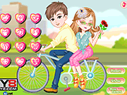 恋人と自転車の旅