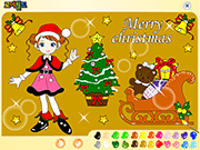 クリスマスの女の子の絵