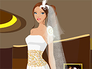結婚式の日に花嫁ドレスアップ