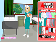 看護師のスタイルのドレスアップ病院