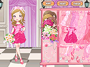 ピンクの花嫁衣装