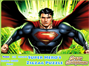 スーパーヒーローのジグザグパズル