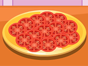 トマトとコーンのピザ