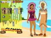 アフリカの結婚式のドレスアップ
