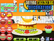 バナナチーズケーキのデコレーション