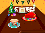 クリスマスの人形の家の装飾