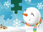 クリスマス雪だるまパズル