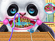 かわいいパンダの歯科医の世話