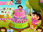 ドラ誕生日ケーキのデコレーション