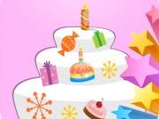 幸せな誕生日ケーキの装飾