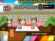 キッズアイスクリームサービング