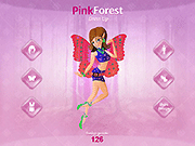ピンクの森のドレスアップ