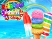 虹のアイスクリームとアイスキャンディー