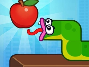 ヘビパズル：這って食べよう！