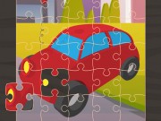 おもちゃの自動車パズル