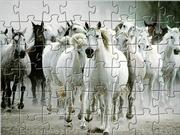 白い馬のジグソーパズル